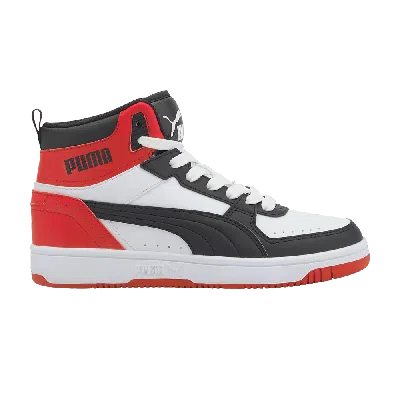 Pre-owned Puma Rebound Joy Big Kid 'black White Red'