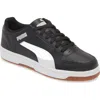 Puma Rebound Joy Low Top Sneaker In  Black- White-black