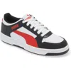 Puma Rebound Joy Low Top Sneaker In  White-red-black