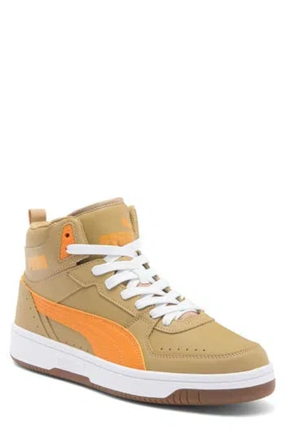 Puma Rebound Joy Sneaker In Prairie Tan-ginger Tea-white