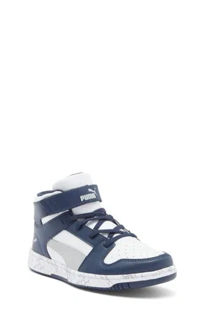 Puma Kids'  Rebound Joy Sneaker In  White-flat Light Gray
