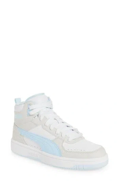 Puma Rebound Joy Sneaker In  White-icy Blue-gray