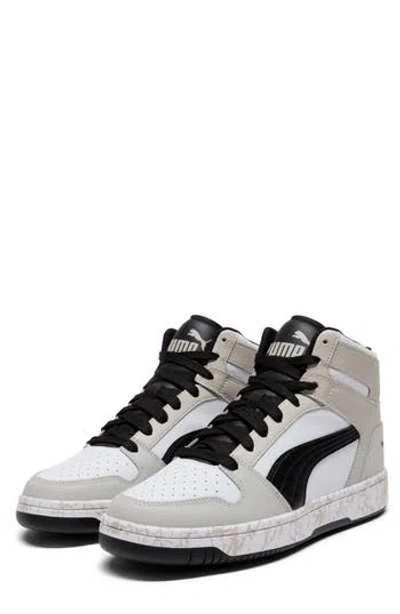 Puma Rebound Layup Atypical High Top Sneaker In White