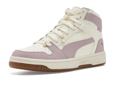 Puma Rebound Layup Express Yourself Shoes Women's Basketball Shoes Warm White/misty Pink/ Gold: 8.5 B In Pattern