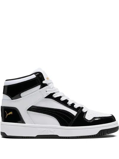 Puma Rebound Layup Lace-up Sneakers In White
