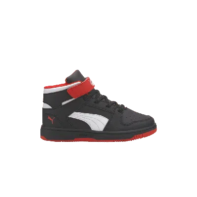 Pre-owned Puma Rebound Layup Little Kid 'black High Risk Red'