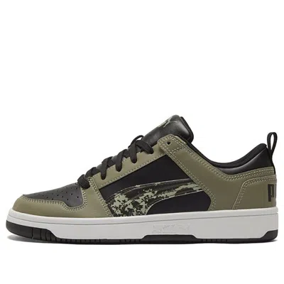 Puma Rebound Layup Locamo Casual Sneakers Black/green/white In Multi