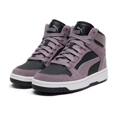 Puma Rebound Layup Marshmallow Womens Basketball Shoes In Purple