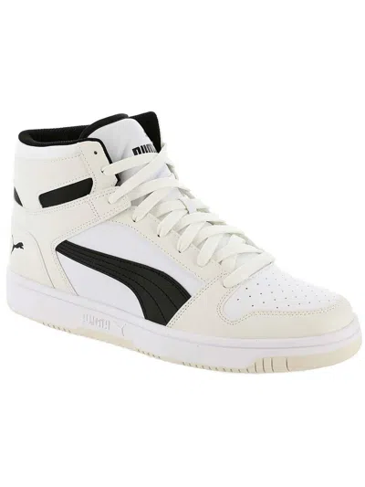 Puma Rebound Layup Sl Mens Trainers High-top Basketball Shoes In Multi