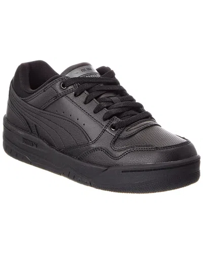 Puma Rebound Retro Leather Sneaker In Black