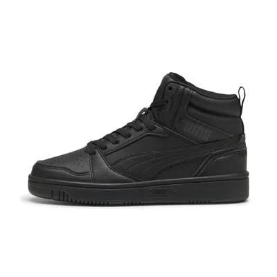Puma Rebound V6 Big Kids' Mid Top Sneakers In Black