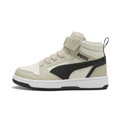 Puma Rebound V6 Little Kids' Easy On Mid-top Sneakers In Neutral