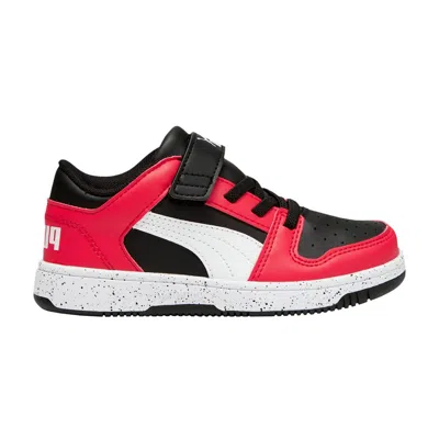Pre-owned Puma Rebound V6 Low Little Kid 'high Risk Red Black' | Kid's Size 11.5