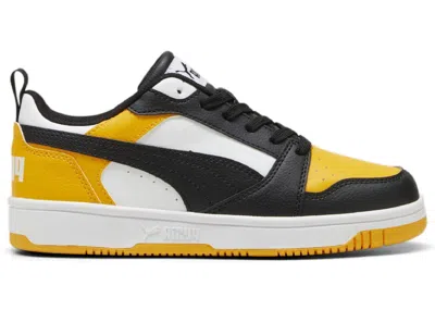 Pre-owned Puma Rebound V6 Low Sneakers In Black/white/yellow In Multi