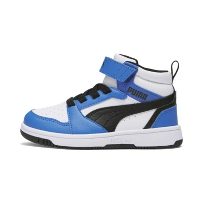 Puma Rebound V6 Mid Little Kids' Sneakers In Blue