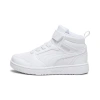 Puma Rebound V6 Mid Little Kids' Sneakers In White-cool Light Gray