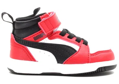 Pre-owned Puma Rebound V6 Mid Sneakers In Red/black/white In Multi