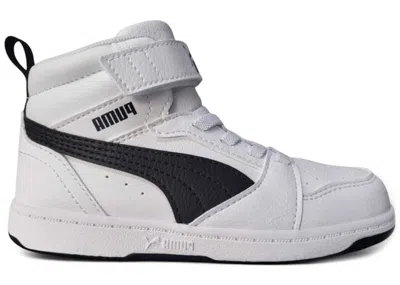 Pre-owned Puma Rebound V6 Mid Sneakers In White/black In Multi