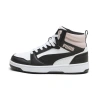 Puma Rebound V6 Mid Women's Sneakers In White- Black-mauve Mist