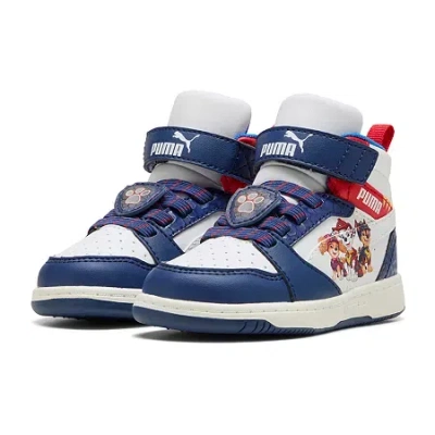 Puma Babies' Rebound V6 Toddler Boys Paw Patrol Basketball Shoes In Blue