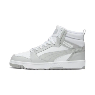 Puma Rebound V6 Wide Men's Sneakers In White-ash Gray