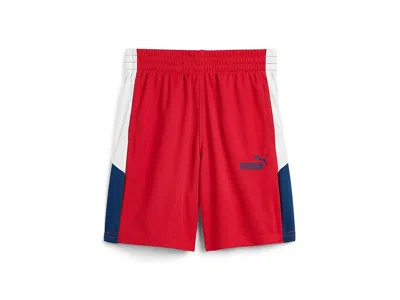 Puma Recess Mesh Shorts (little Kid/ Big Kid) Boy's Shorts Red: 6 Little Kid One Size