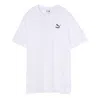Puma Recheck Pack Graphic Tee Logo Printing Short Sleeve White In White
