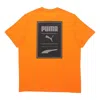 Puma Recheck Pack Graphic Tee Printing Logo Short Sleeve Orange In Orange