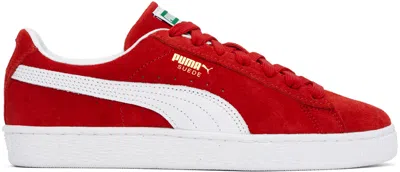 Puma Red Suede Classic Xxi Sneakers In For All Time Red-pum