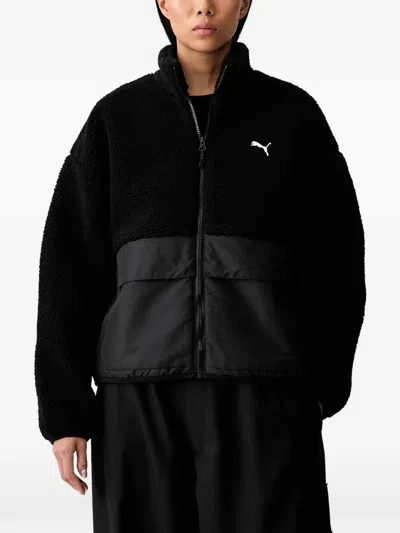Puma Re:fibre Fleece Relaxed Jacket In Black
