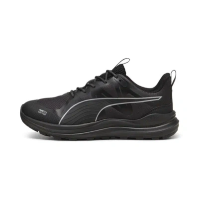 Puma Reflect Lite Trail Ptx Running Shoes Unisex In Black- Silver-cool Dark Gray