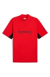Puma Regular Fit Formula 1® 75 Years Graphic Polo In Red