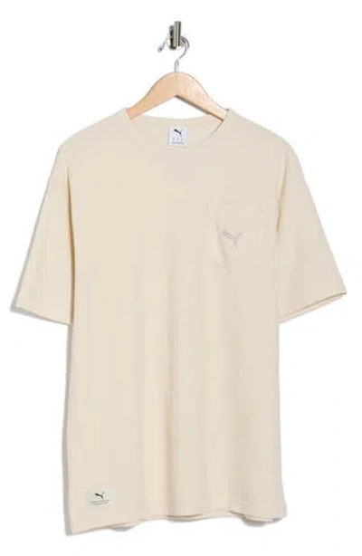 Puma Relaxed Fit Waffle Pocket T-shirt In Neutral