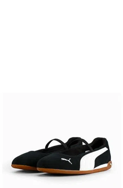 Puma Replicat-x Ballet Sneaker In  Black/  White/ Gum