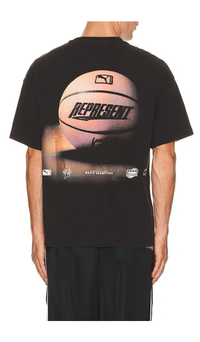 Puma Represent Short Sleeve Tee In Black