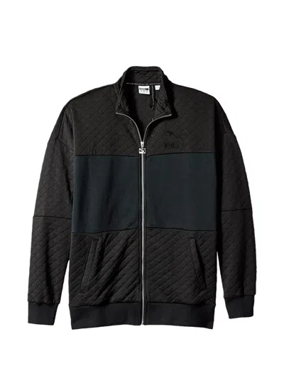 Puma Retro Quilted Jacket In Black