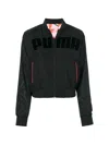 Puma Reversible Logo-print Bomber Jacket In Black