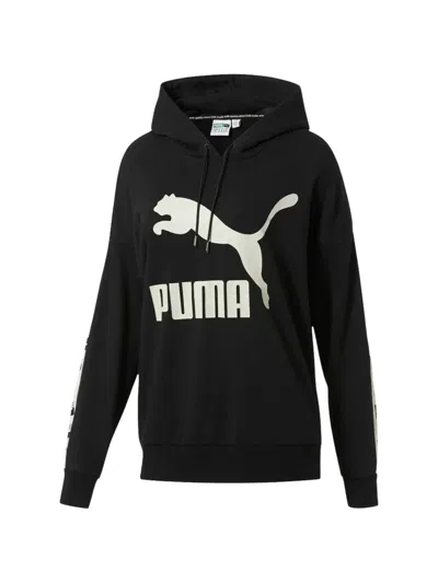Puma Revolt Logo-detail Hoodie In Black