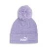 Puma Ribbed Pom Pom Beanie Hat In Lilac Chiffon