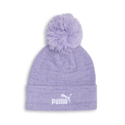 Puma Ribbed Pom Pom Beanie Hat In Gold