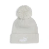 Puma Ribbed Pom Pom Beanie Hat In Lt Pastel Grey