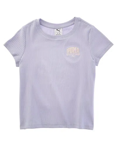 Puma Ribbed T-shirt In Pink