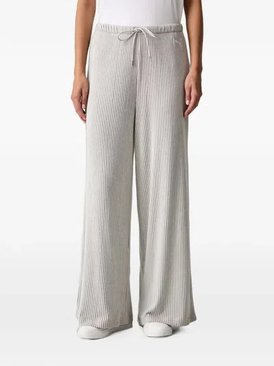 Puma Ribbed-knit Track Pants In Gray