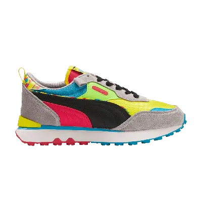 Pre-owned Puma Rider Fv Big Kid 'charcoal & Paint' In Yellow