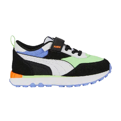 Pre-owned Puma Rider Fv Little Kid 'elektro Purple Fizzy Lime'