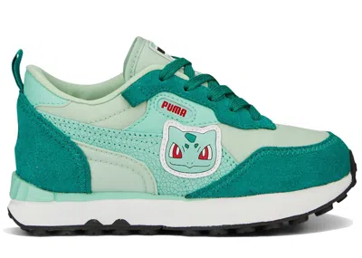 Pre-owned Puma Rider Fv Pokã©mon Bulbasaur Sneakers In Ivy/holiday