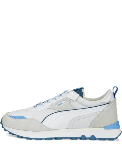 Puma Rider Fv Vacation "grey/blue" Sneakers In White