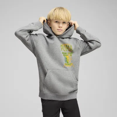 Puma Kids' Rival Rage Hoodie In Gray