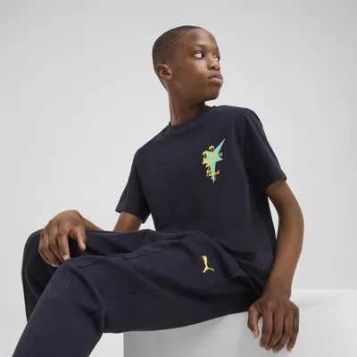 Puma Kids' Road To Unity Graphic T-shirt In Blue