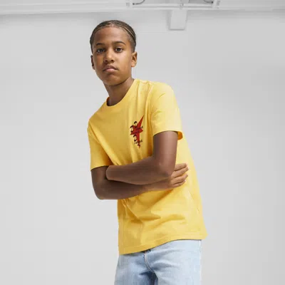 Puma Kids' Road To Unity Graphic T-shirt In Yellow